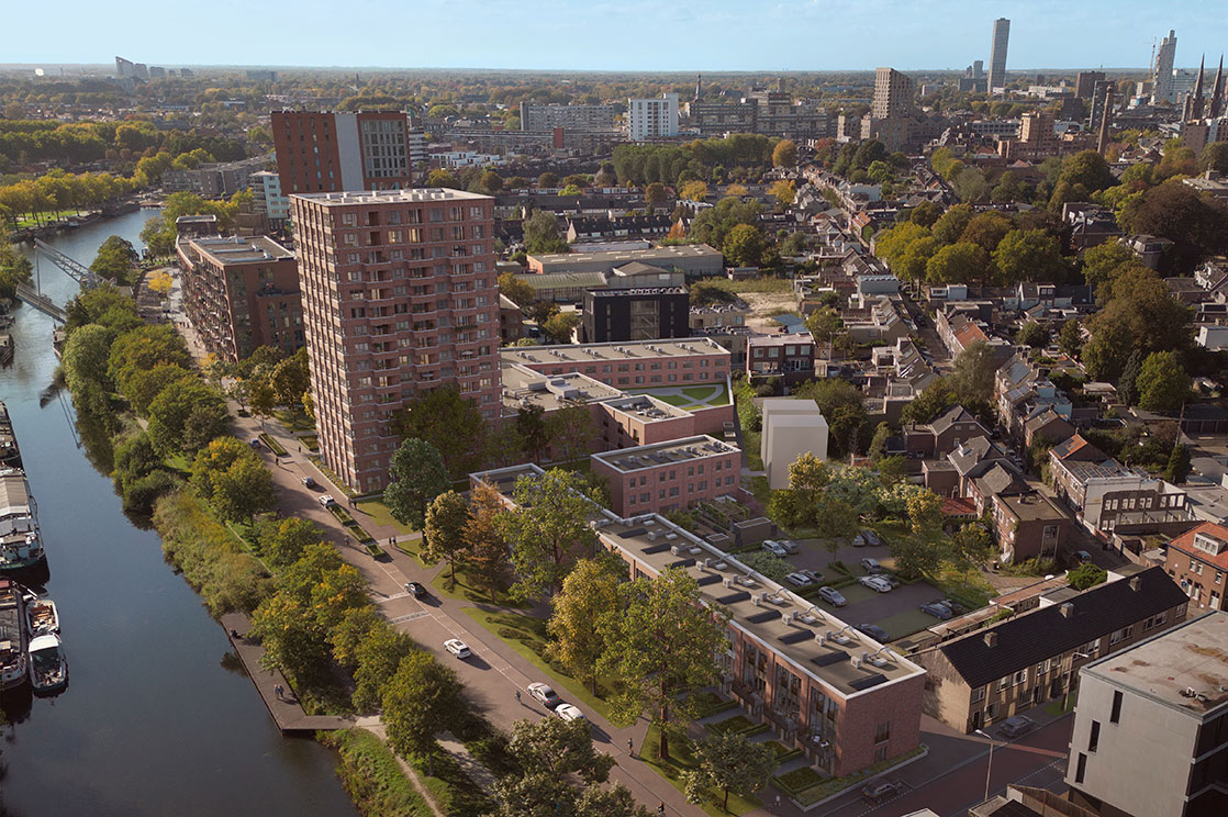 Ontwerp openbare ruimte Spinaker Tilburg birdview